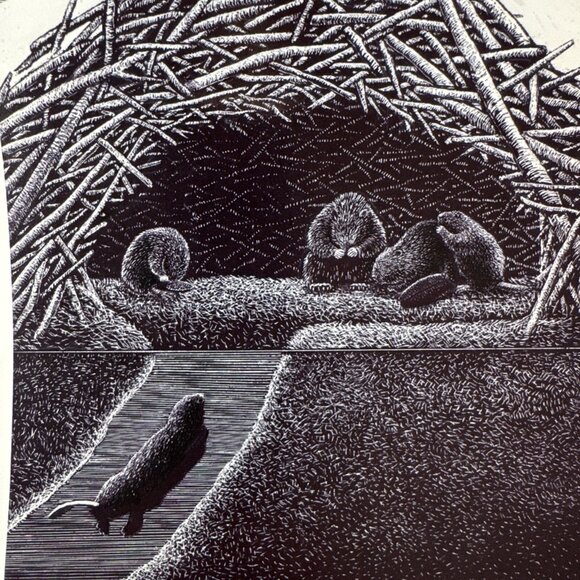 Signed Print Artist Celia Godkin Jack The Story Of A Beaver By Shirley Woods #2 - Picture 2 of 6